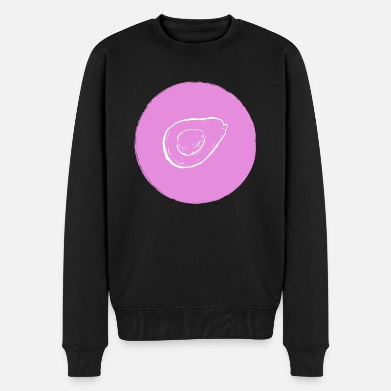 Avocado - Männer Premium Bio Pullover - Schwarz