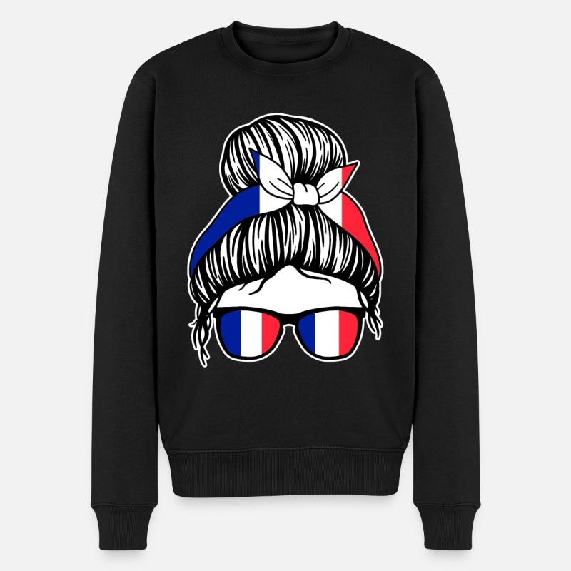 Franzose Französisches Frankreich - Männer Premium Bio Pullover - Schwarz