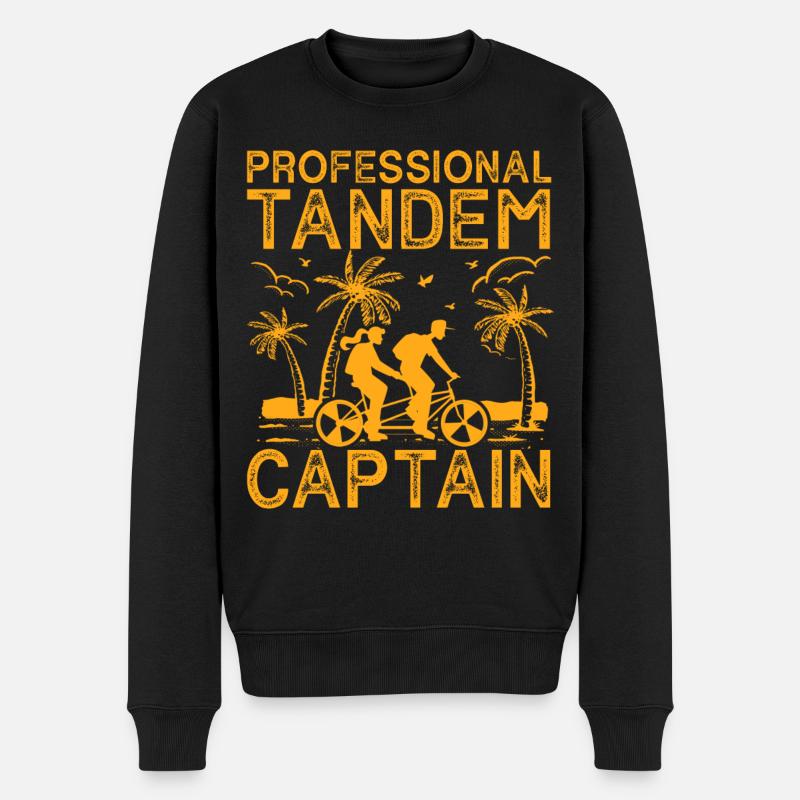 Tandem Professionnel Capitaine Couple Cyclisme - Pull Premium bio Homme - noir