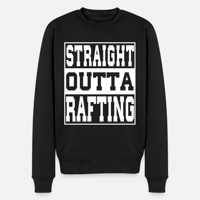 Rafting Spruch lustig - Männer Premium Bio Pullover - Schwarz