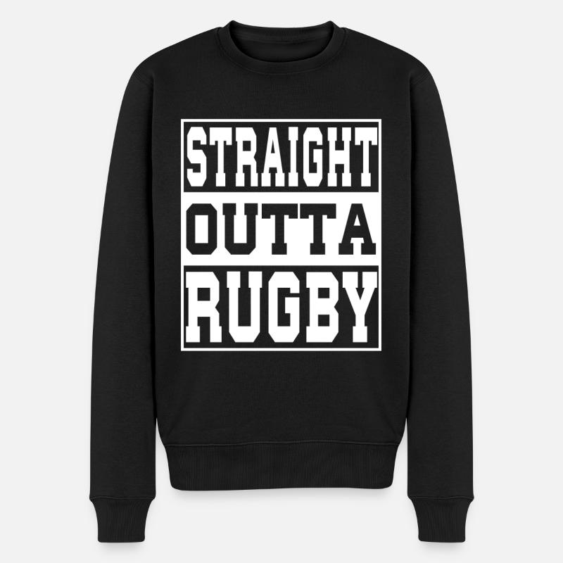 Rugby drôle - Pull Premium bio Homme - noir