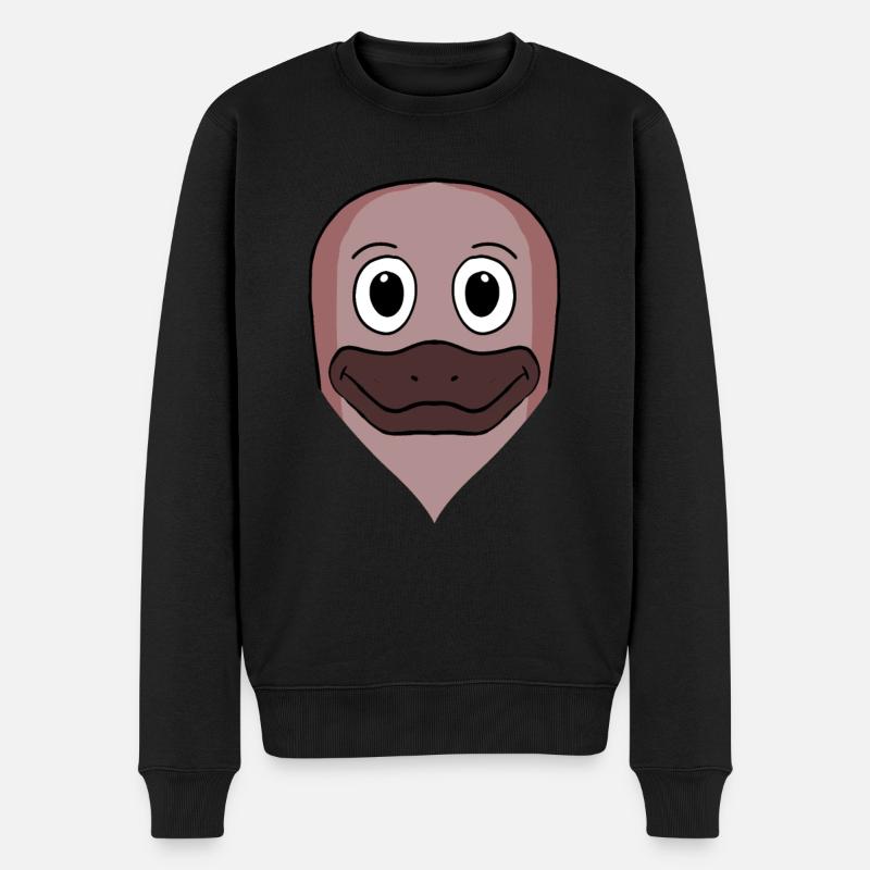 Schnabeltier - Männer Premium Bio Pullover - Schwarz