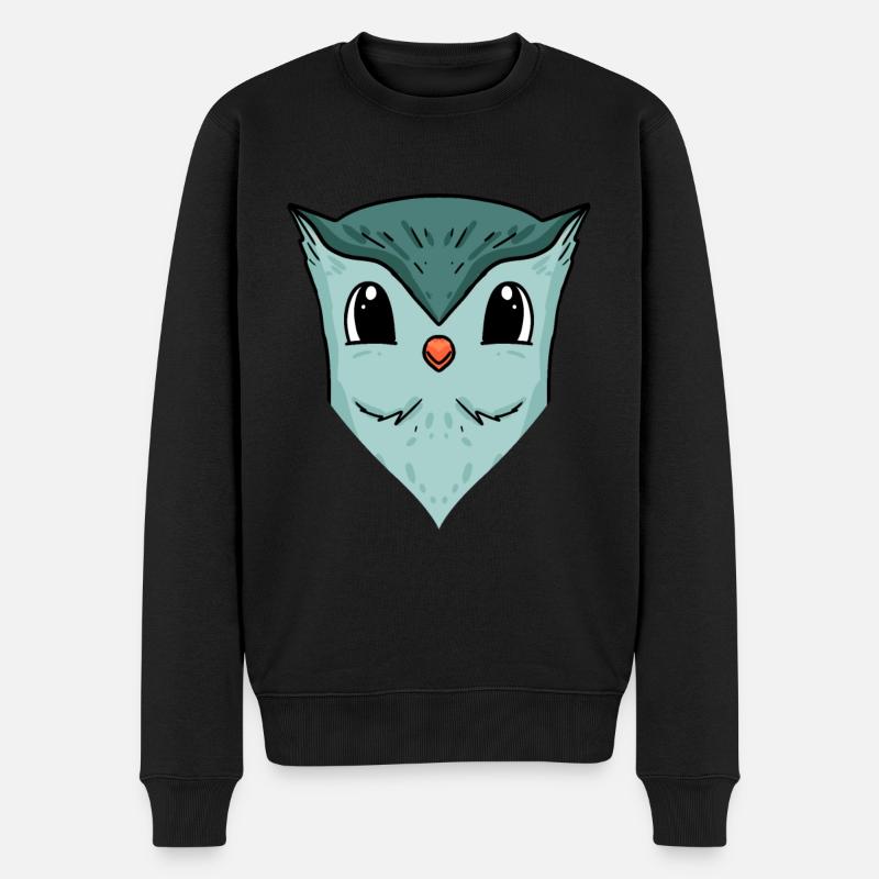 Hibou - Pull Premium bio Homme - noir