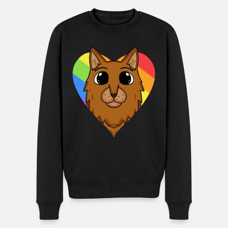 Chat LGBT Somali Rainbow - Pull Premium bio Homme - noir