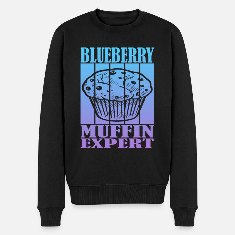 Expert en muffins aux bleuets - Pull Premium bio Homme - noir