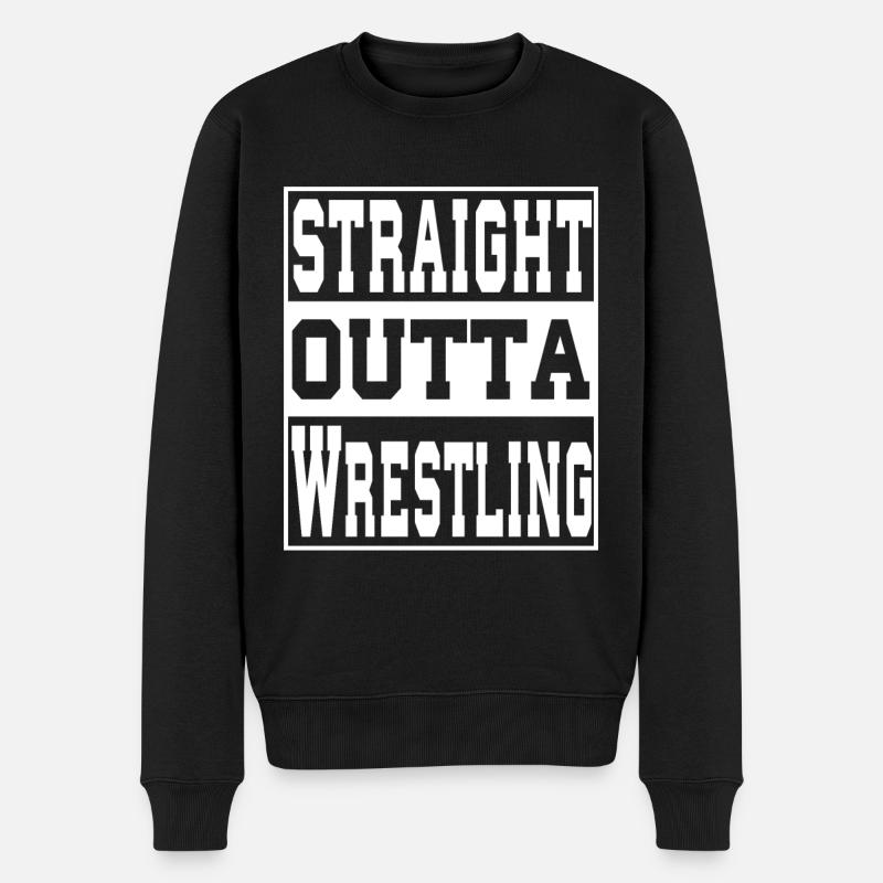 Wrestling Spruch lustig - Männer Premium Bio Pullover - Schwarz