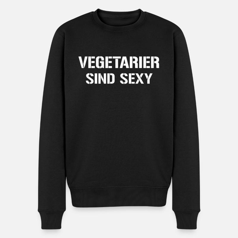 Dicton végétarien - Pull Premium bio Homme - noir