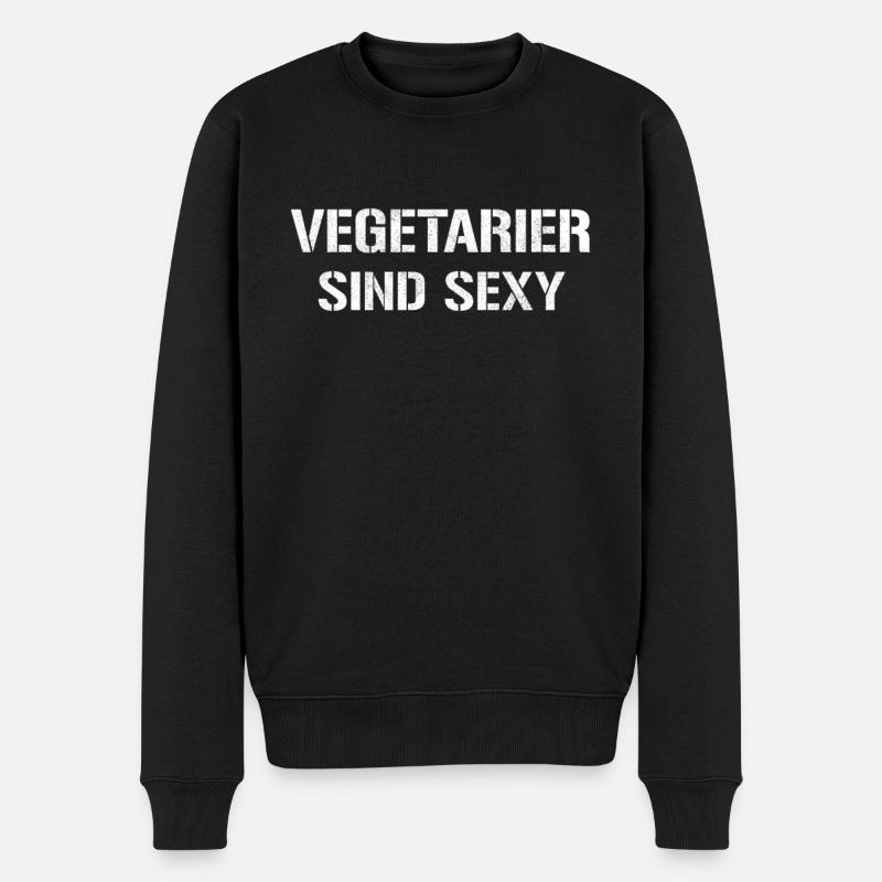 Dicton végétarien - Pull Premium bio Homme - noir
