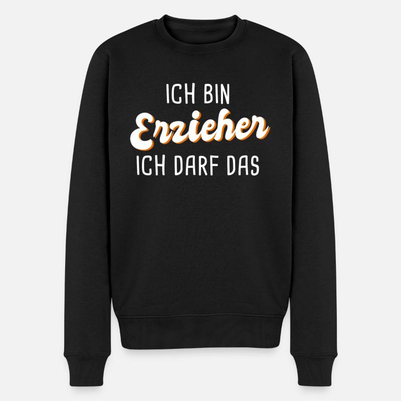 Erzieher - Männer Premium Bio Pullover - Schwarz