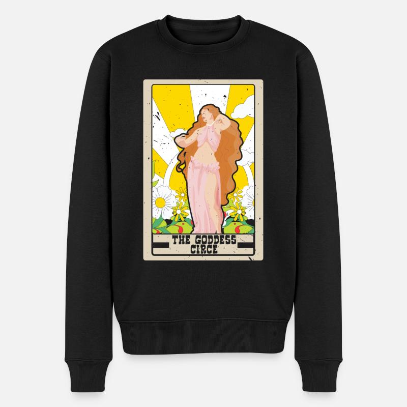 Die Göttin Circe Tarotkarte Schamane Wahrsagerei - Männer Premium Bio Pullover - Schwarz