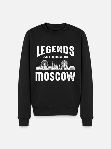 Moscou Légendes Russie Skyline - Pull Premium bio Homme - noir