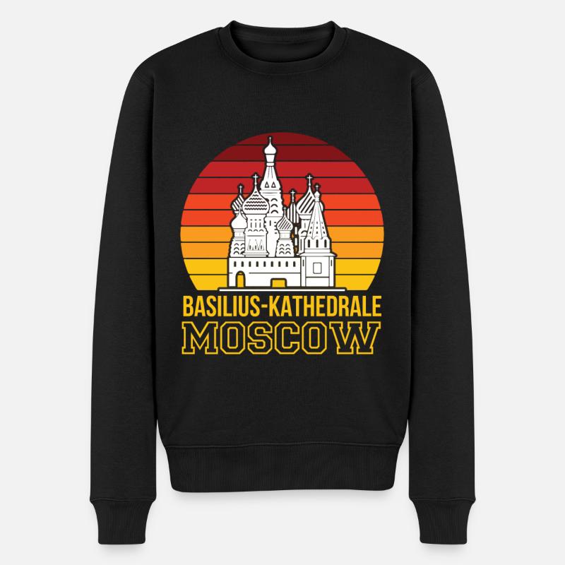 Cathédrale Saint-Basile Moscou Christ Russie - Pull Premium bio Homme - noir