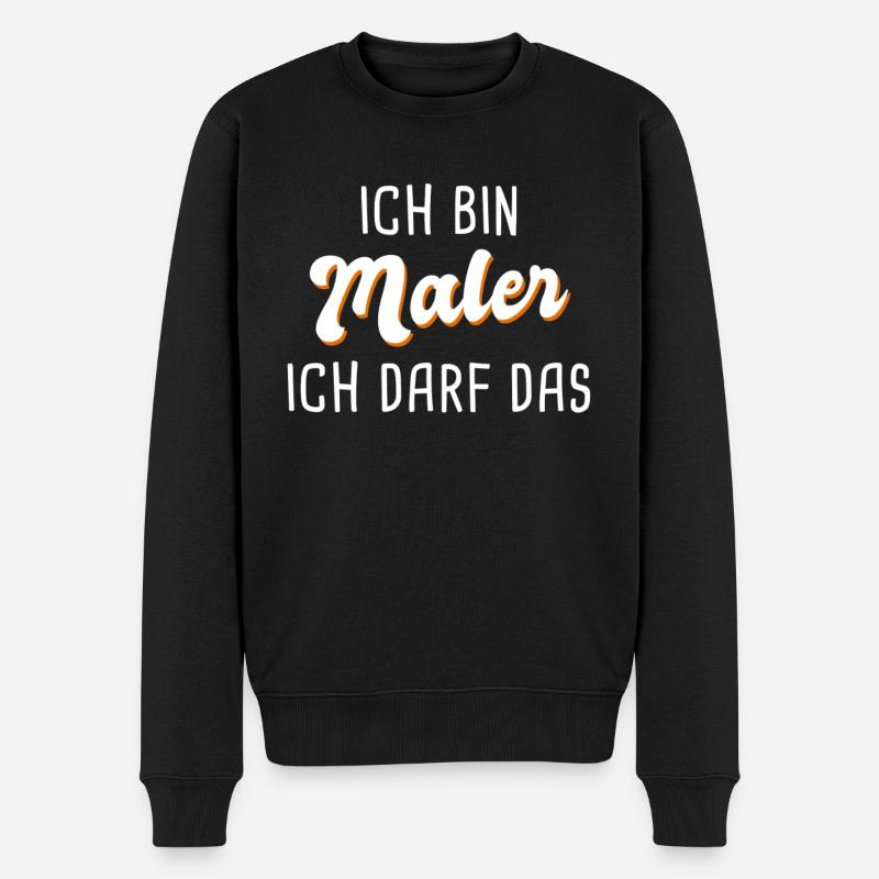 Maler - Männer Premium Bio Pullover - Schwarz