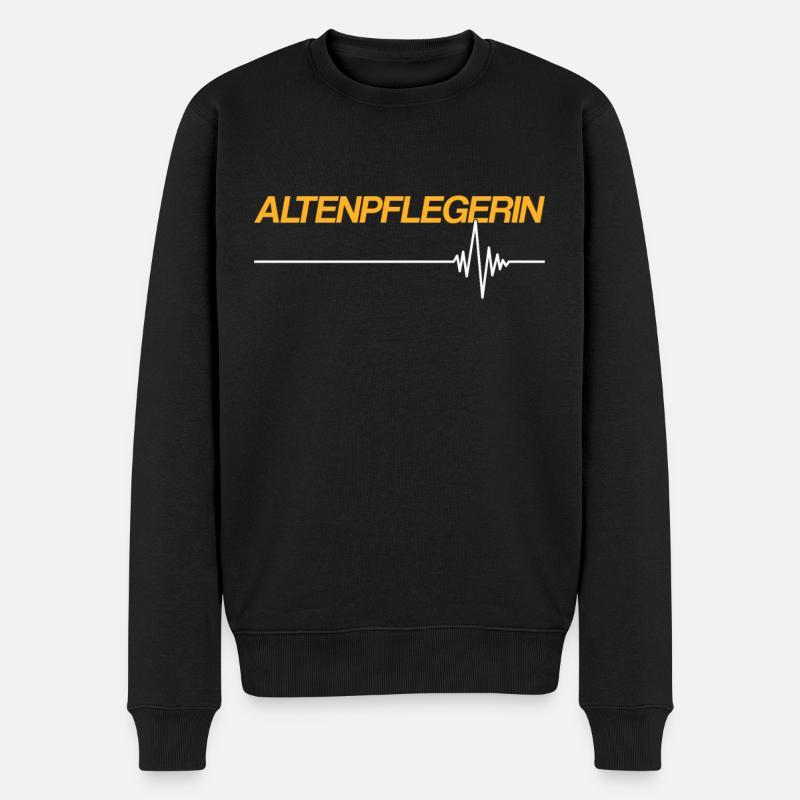 Altenpflegerin - Männer Premium Bio Pullover - Schwarz