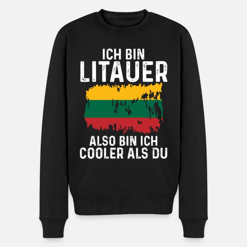 Litauen Litauer Litauisches - Männer Premium Bio Pullover - Schwarz