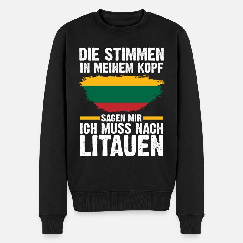 Litauen Litauer Litauisches - Männer Premium Bio Pullover - Schwarz
