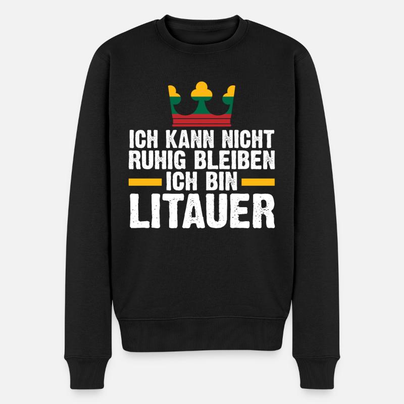 Litauen Litauer Litauisches - Männer Premium Bio Pullover - Schwarz