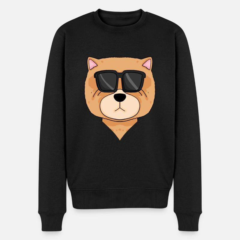 Chow Chow Chien Cool - Pull Premium bio Homme - noir