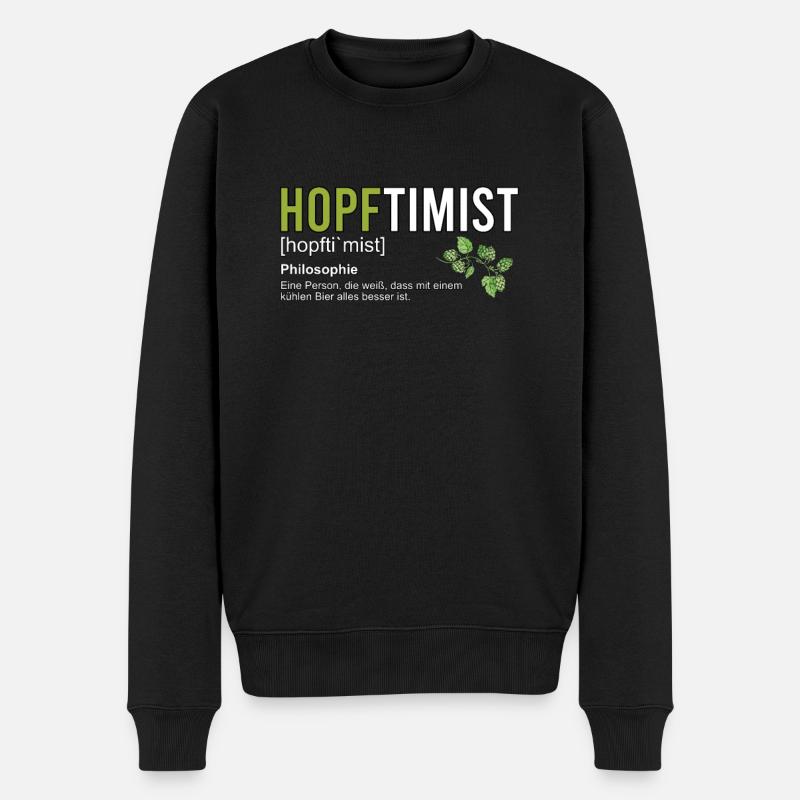 Hopftimist - Männer Premium Bio Pullover - Schwarz