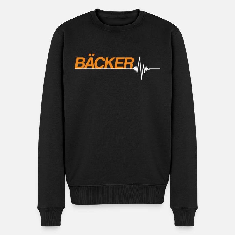 Bäcker - Männer Premium Bio Pullover - Schwarz