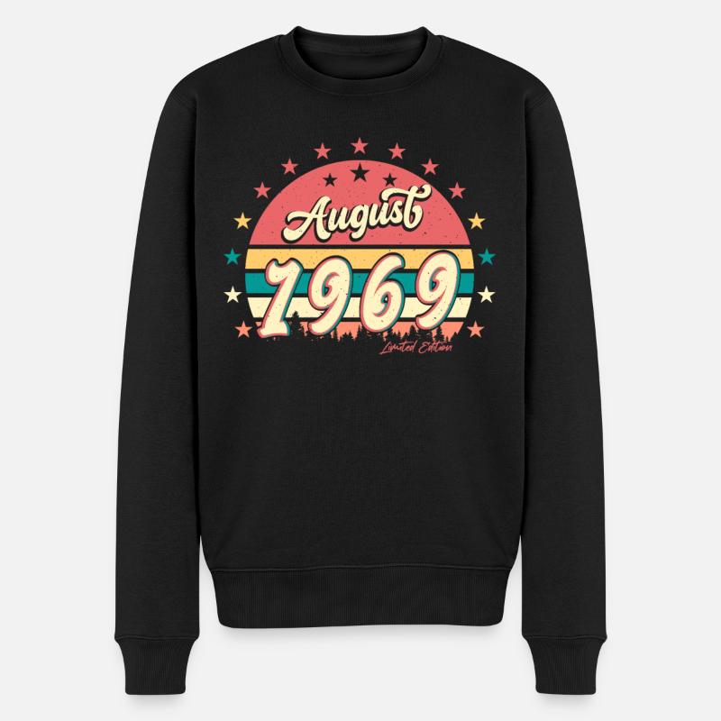 1969 Août Rétro - Pull Premium bio Homme - noir
