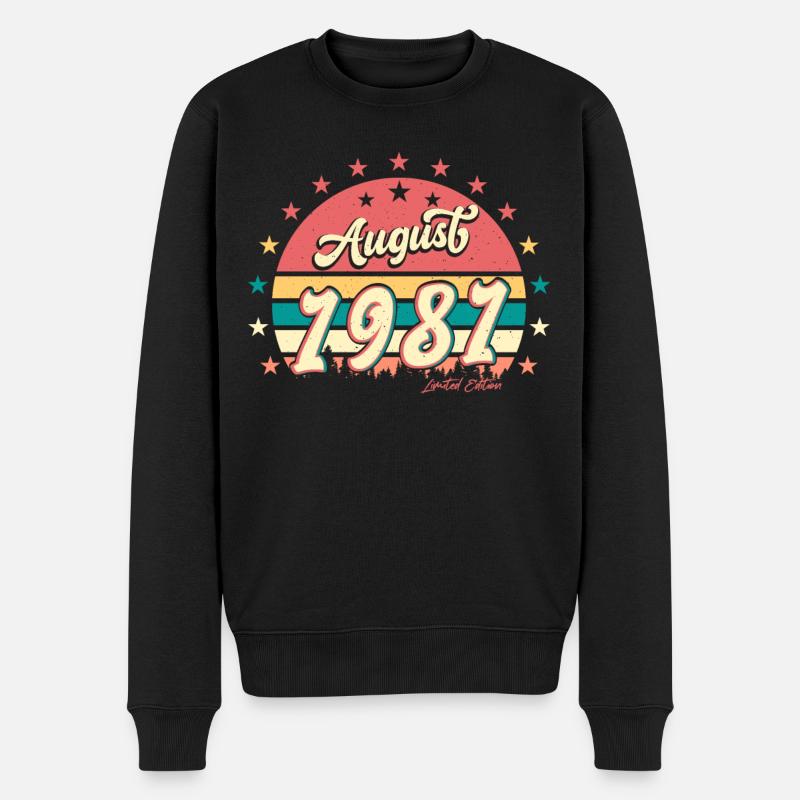 Né en août 1981 - Pull Premium bio Homme - noir