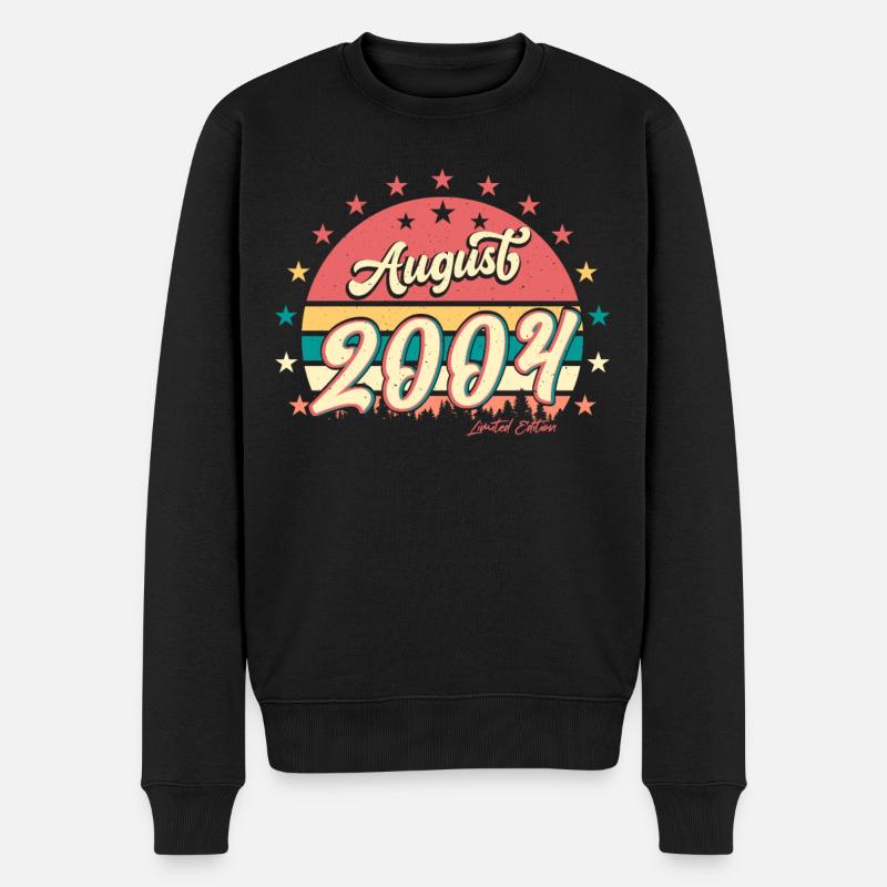 2004 Im August Endlich Volljährig - Männer Premium Bio Pullover - Schwarz