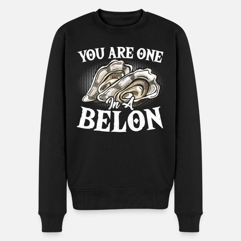 Conception d’huîtres pour un amoureux de - Pull Premium bio Homme - noir