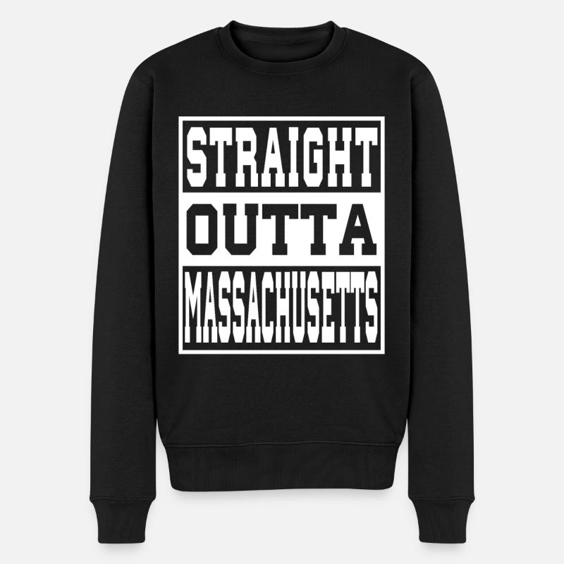 Massachusetts disant drôle Massachusetts Cadeau - Pull Premium bio Homme - noir