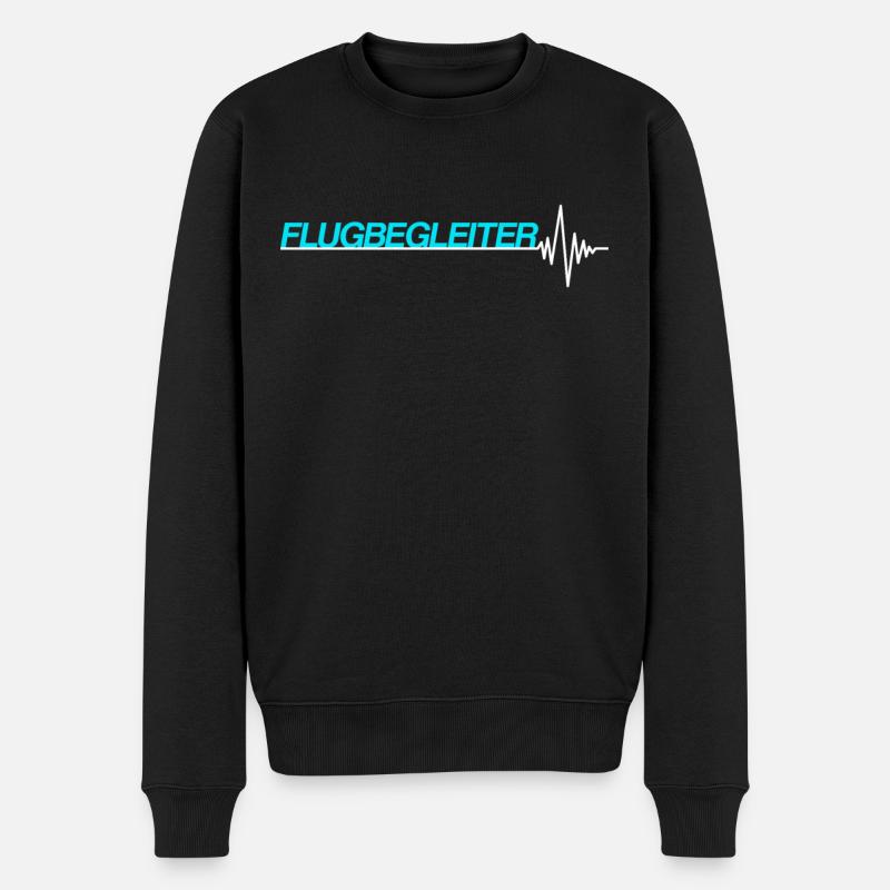 Flugbegleiter - Männer Premium Bio Pullover - Schwarz