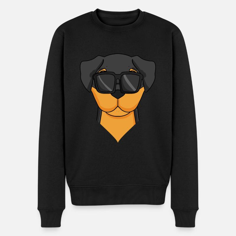 Rottweiler Hund Hunderasse - Männer Premium Bio Pullover - Schwarz