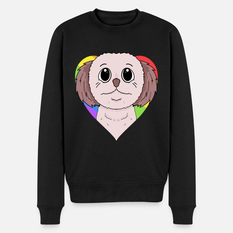 Shih Tzu Chien - Pull Premium bio Homme - noir
