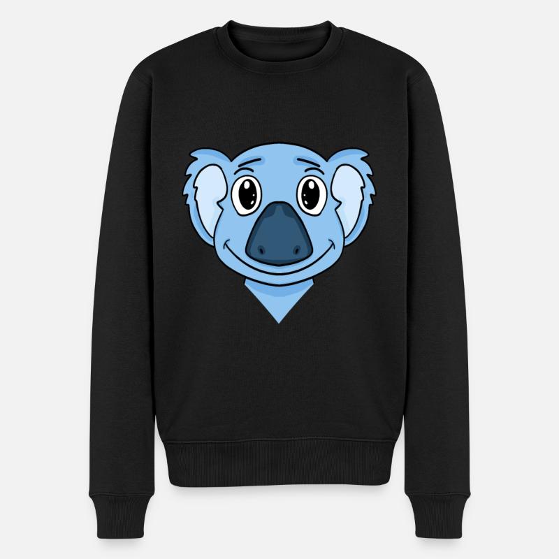 Koala - Männer Premium Bio Pullover - Schwarz