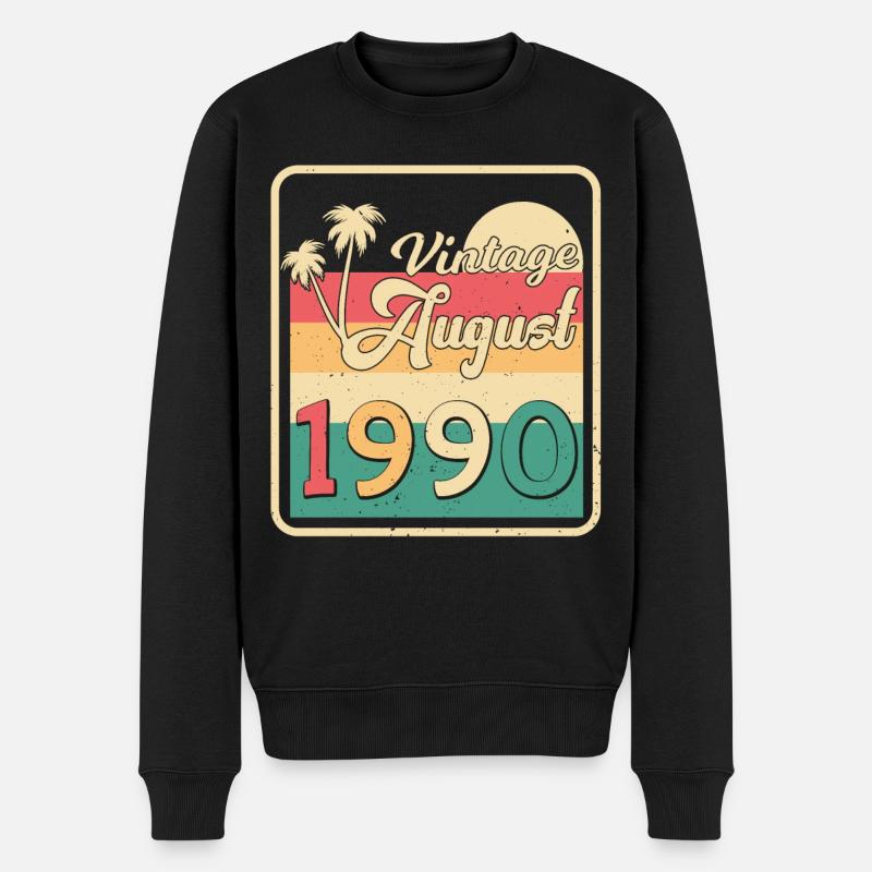 Millésime d’août 1990 - Pull Premium bio Homme - noir