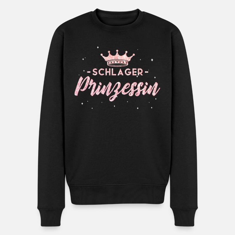 Schlagerparty Schlager Prinzessin - Männer Premium Bio Pullover - Schwarz