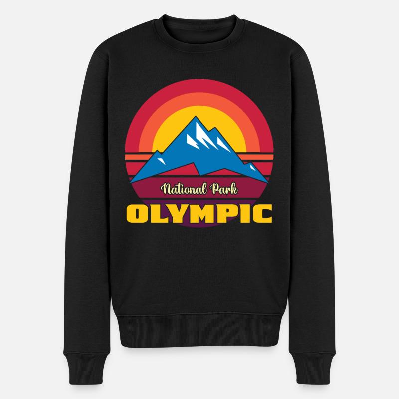 Parc national Mountains Washington - Pull Premium bio Homme - noir