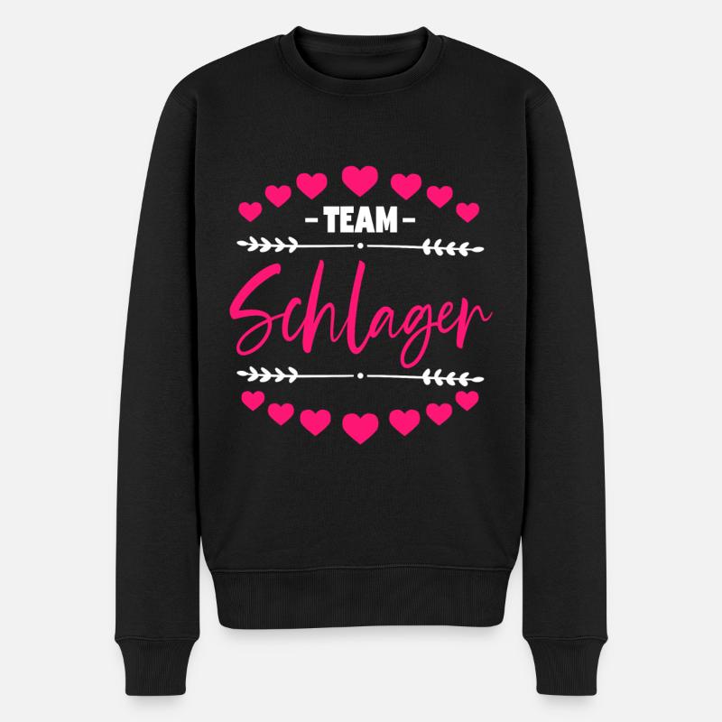 Schlagerparty Frauen Team Schlager - Männer Premium Bio Pullover - Schwarz