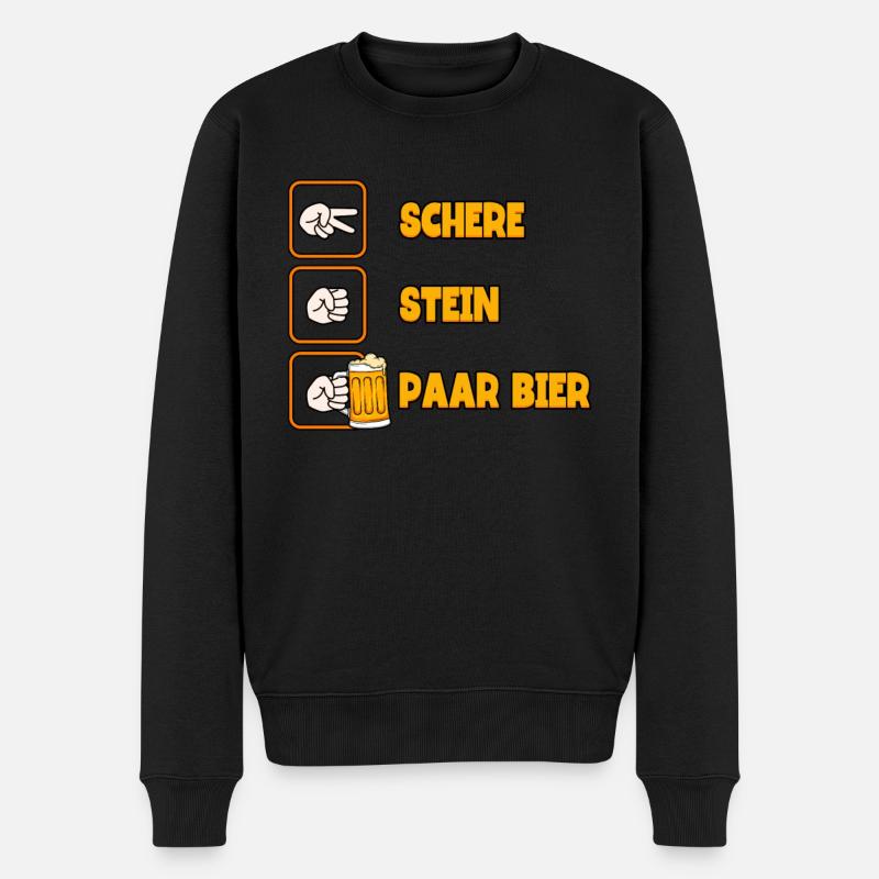 blockedName - Männer Premium Bio Pullover - Schwarz