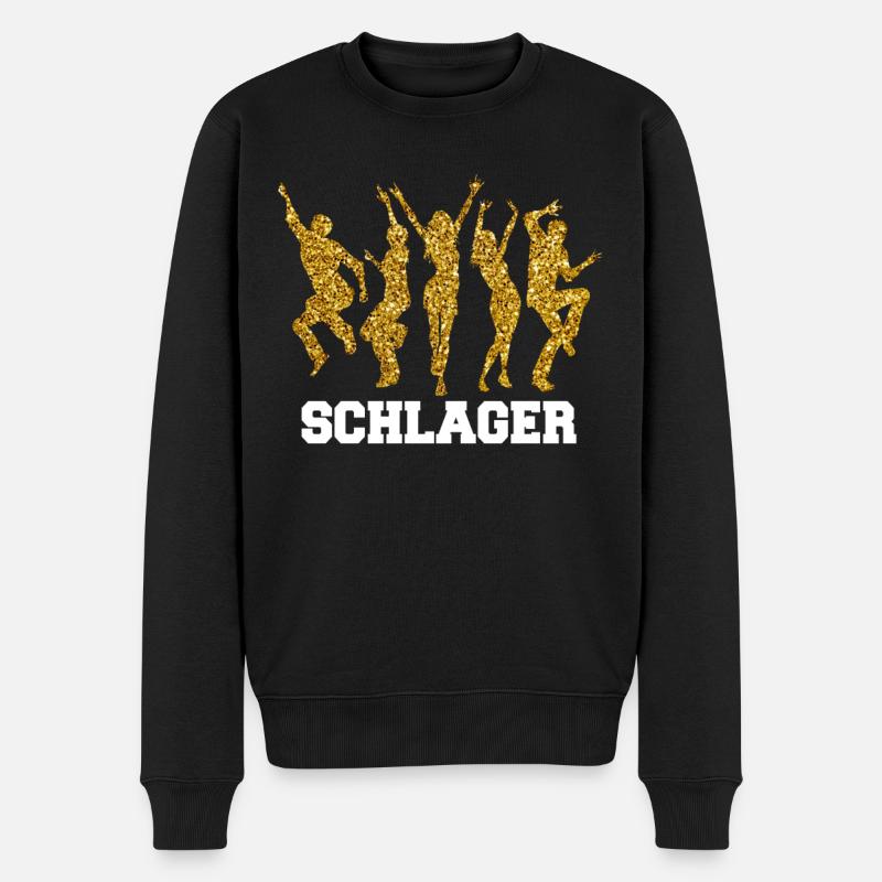 Schlagerparty Schlager - Männer Premium Bio Pullover - Schwarz
