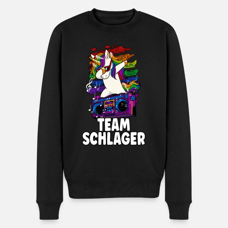 Schlagerparty Team Schlager - Männer Premium Bio Pullover - Schwarz