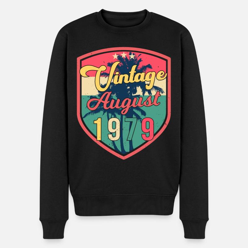 Né en août 1979 - Pull Premium bio Homme - noir