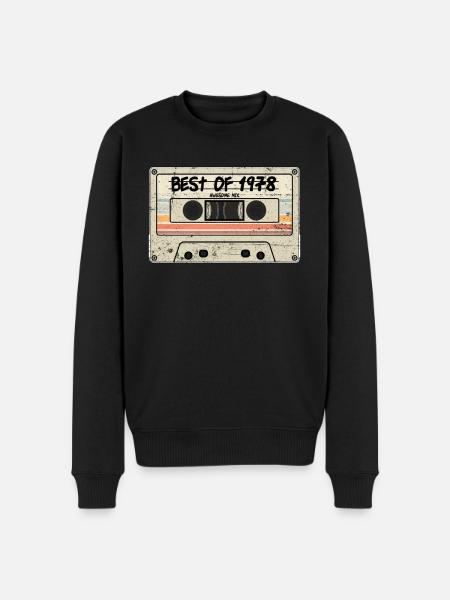 Best of 1978 Cassette - Men's Premium Organic Jumper - black