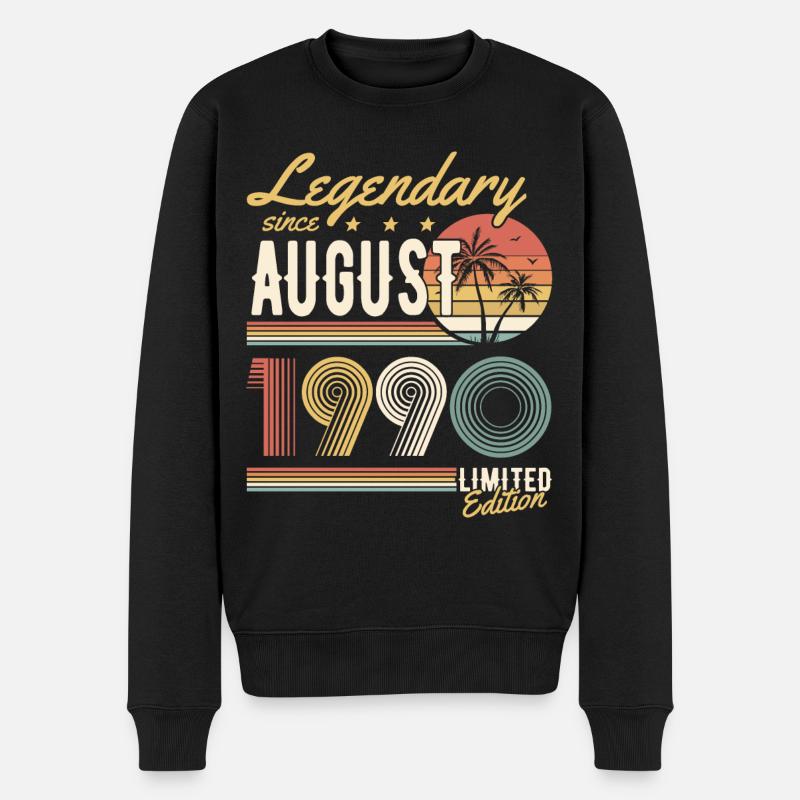 Legendary Since August 1990 Limited Edition - Männer Premium Bio Pullover - Schwarz