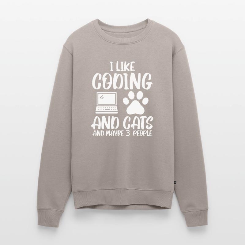 Programmierer Katze Coding Entwickler Informatik Männer Premium Bio Pullover