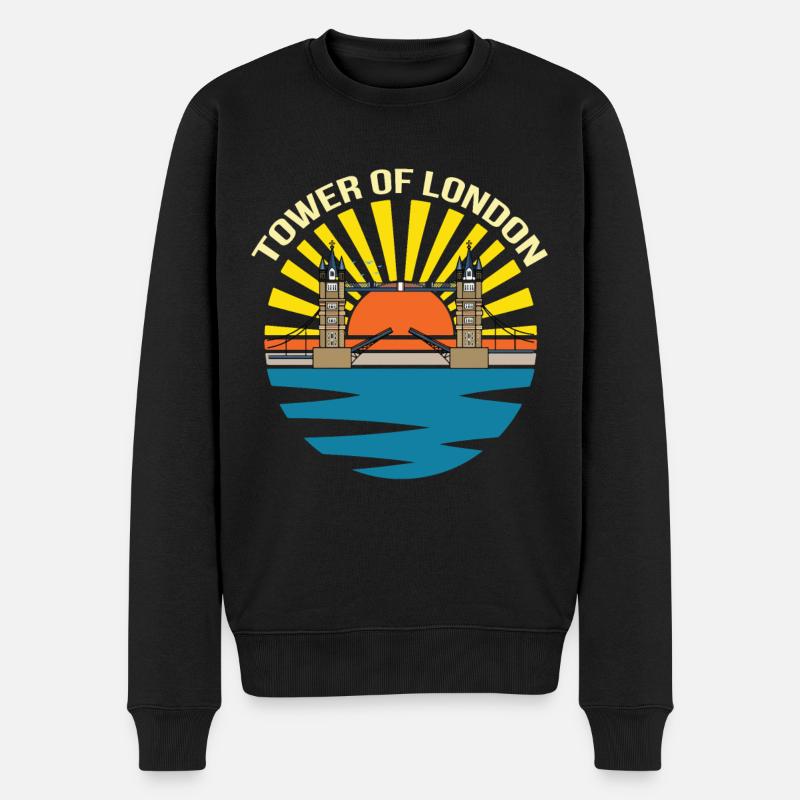 Angleterre Thames Tower Bridge Westminster - Pull Premium bio Homme - noir