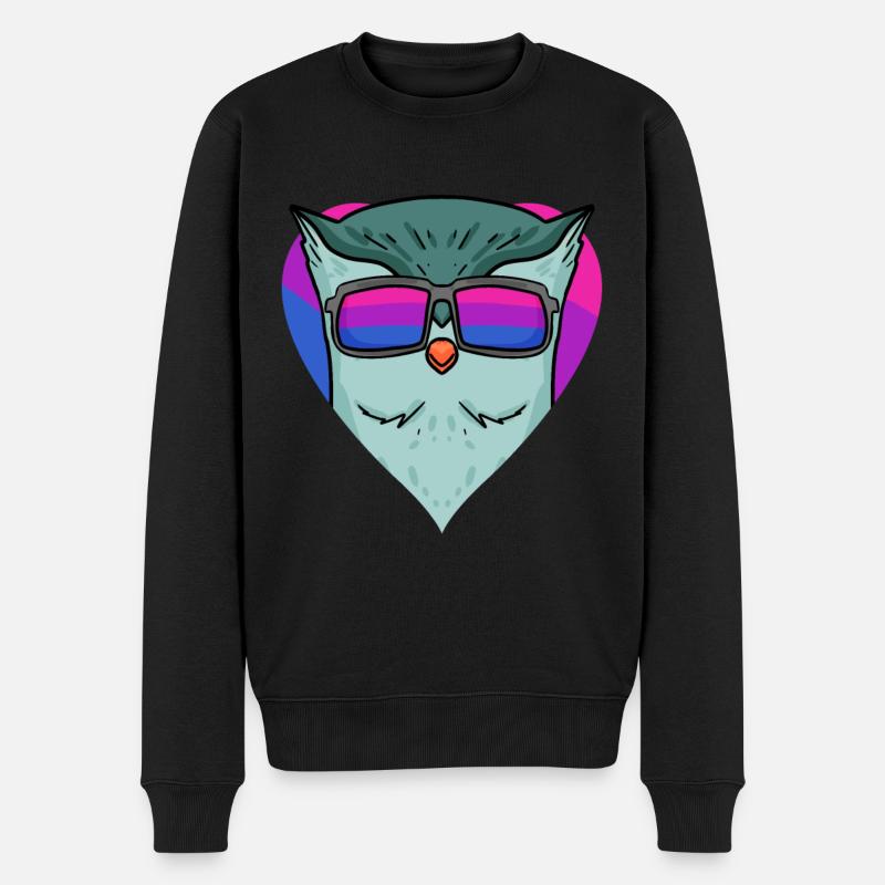 Hibou bisexuel Oiseau Oiseau Cadeau - Pull Premium bio Homme - noir