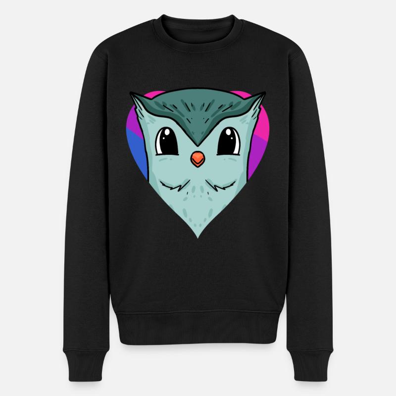 Bisexuell Eule Geschenk - Männer Premium Bio Pullover - Schwarz