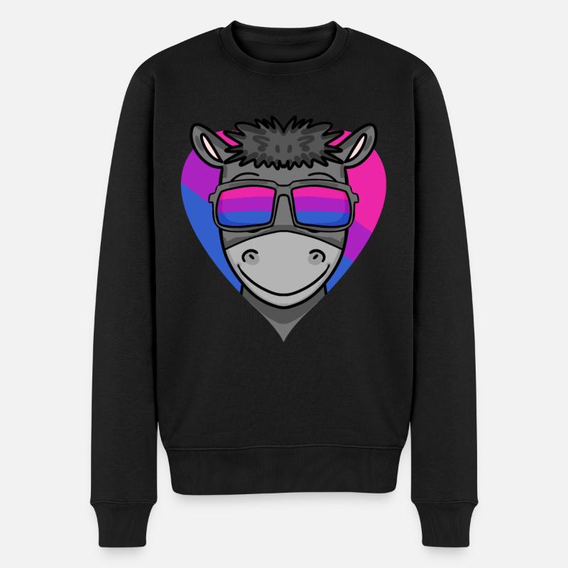 Bisexuell Esel Geschenk - Männer Premium Bio Pullover - Schwarz