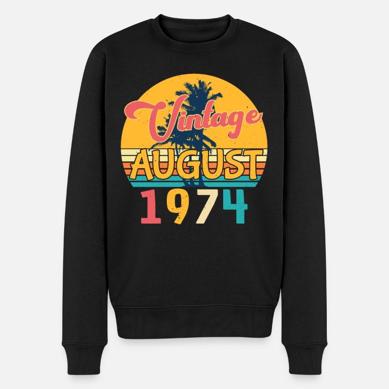 Millésime d’août 1974 - Pull Premium bio Homme - noir