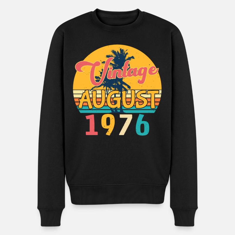 Millésime d'août 1976 - Pull Premium bio Homme - noir